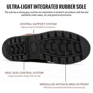 Stivali <span class=keywords><strong>da</strong></span> <span class=keywords><strong>uomo</strong></span> in pelle resistente all'acqua <span class=keywords><strong>da</strong></span> <span class=keywords><strong>lavoro</strong></span> in gomma e Sole <span class=keywords><strong>da</strong></span> costruzione resistente all'olio <span class=keywords><strong>scarpe</strong></span> industriali Safty - Product Image 4