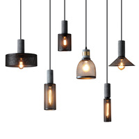 Lampe suspendue industrielle en fer forgé, luminaire décoratif en ciment, pour restaurant, bar, hôtel, salle à manger