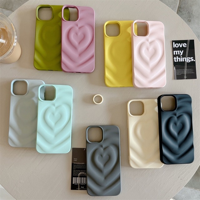 Ins Hot Sales 2024 New Designer Girls Phone case Heart Shape Phone Case, 3d Phone case