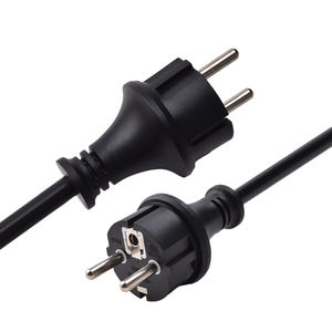 CE сертифицированный водонепроницаемый штекер типа D + разъем IEC C13 с 1,8 м VDE H05VV-F 3G1.5 черный шнур питания - Product Image 5