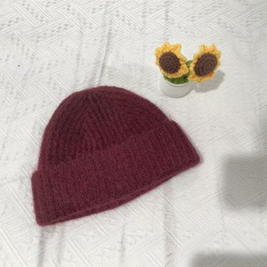 Bonnet tricoté en mélange de laine, chaud et pliable, pour l'automne et l'hiver, pour femmes et hommes - Product Image 1
