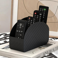 Organisateur de télécommandes en plastique à 4 compartiments compatible TV/DVR/boîtier de câble, plateau de bureau peu encombrant, couleur personnalisable