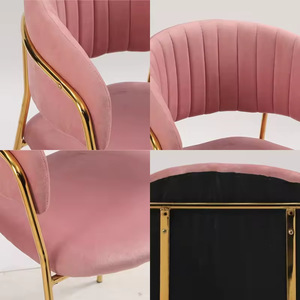 <span class=keywords><strong>Chaise</strong></span> <span class=keywords><strong>de</strong></span> loisirs en fer <span class=keywords><strong>de</strong></span> style nordique minimaliste, vente en gros d'usine, pour cafés et salons <span class=keywords><strong>de</strong></span> manucure, avec accoudoirs, dossier et tabourets <span class=keywords><strong>de</strong></span> maquillage - Product Image 5