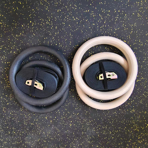 POWERMAN FITNESS Bagues en bois de bouleau/pin de qualité commerciale, lot de <span class=keywords><strong>deux</strong></span> avec suspension <span class=keywords><strong>à</strong></span> boucle - Product Image 6
