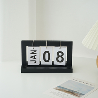 Calendrier de bureau à feuillets, style minimaliste créatif, support de calendrier en bois, ornements de bureau, autres décorations pour la maison