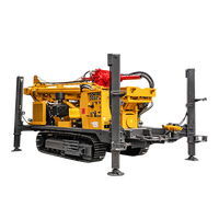 Foreuse de puits d'eau portable 1000m, machine de forage géothermique avec moteur diesel Yuchai, usine chinoise
