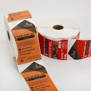 ฉลากสติกเกอร์น้ำมันสำหรับน้ำมันหล่อลื่นขวดพลาสติกบรรจุภัณฑ์แบบม้วนไวนิลกันน้ำพิมพ์ลายได้เอง - Product Image 3