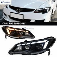 Ensemble de phares pour Honda Ciimo 2006-2015 avec feux de jour DRL, clignotants et feux de route – Amélioration de l'éclairage avant