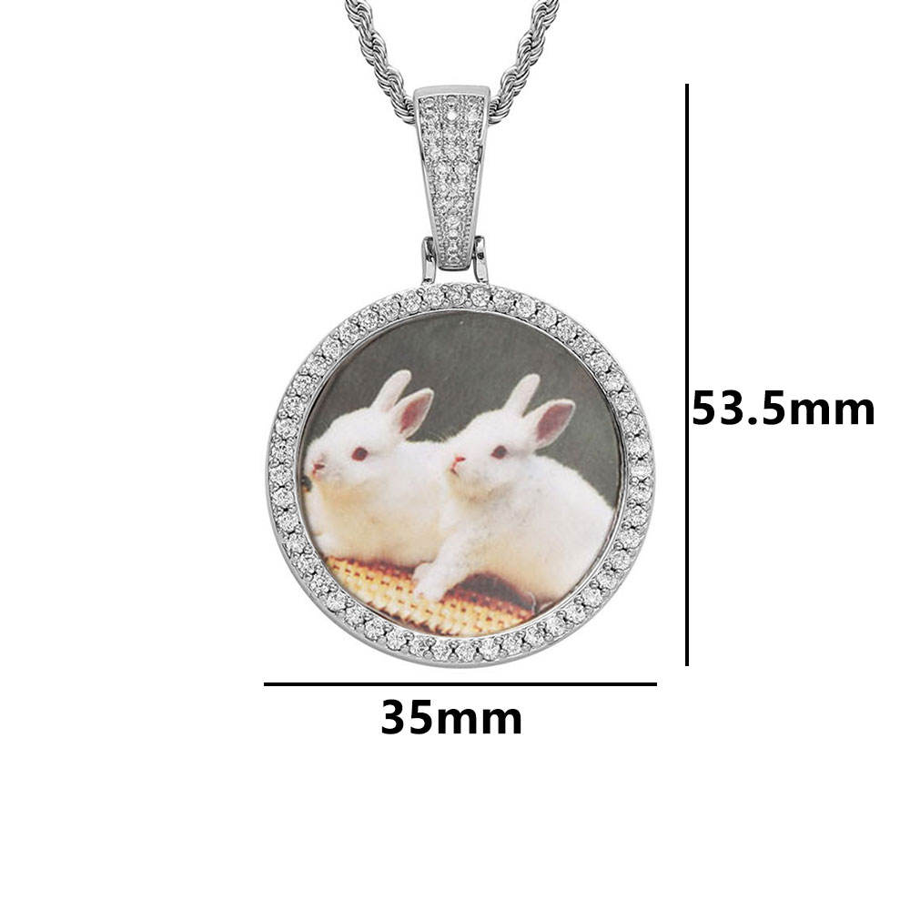 Argent-35mm avec chaîne gratuite