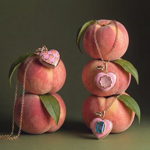 New 14k Gold Plated Jewelry Waterproof <b>Copper</b> Dainty <b>Chain</b> Fruit Peach Pendant Necklace for Daily Wear - Product Image 2