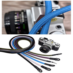 Correa para cámara, correa para el cuello de cuerda redonda Paracord para cámara Dslr sin espejo, estilo moderno, color rojo - Product Image 5