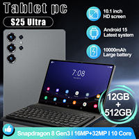Tablet S25 Ultra 5G con Tarjeta SIM, 12 GB, MTK, 10.1 Pulgadas, Android, Todas las Redes, Descarga de Aplicaciones de Google Store, Videollamadas, Fotos