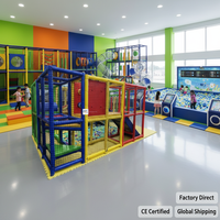 Équipement de terrain de jeu intérieur souple avec structure multi-niveaux pour enfants, certifié CE, sûr et durable pour une utilisation commerciale