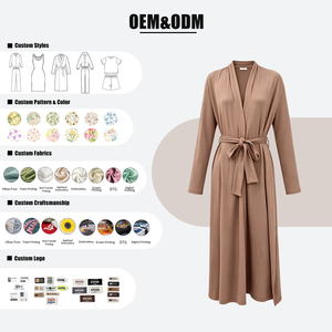 Robe de <span class=keywords><strong>nuit</strong></span> de luxe Hongbo <span class=keywords><strong>pour</strong></span> femmes, confortable et respirante, peignoir <span class=keywords><strong>pour</strong></span> adultes, robe de <span class=keywords><strong>nuit</strong></span> personnalisée à manches longues <span class=keywords><strong>pour</strong></span> femmes - Product Image 4