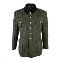 Tunique en laine gris champêtre allemande M40 de la Seconde Guerre mondiale pour homme, veste à manches longues, uniforme classique, cosplay, vêtement d'extérieur imperméable, coupe-vent et respirant
