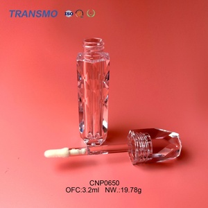 Tubes de gloss à lèvres irréguliers transparents en PETG de 3,2 ml personnalisés avec bouchon à vis pour rouge à lèvres, fard à joues, gros pinceaux, emballage cosmétique en PETG - Product Image 5