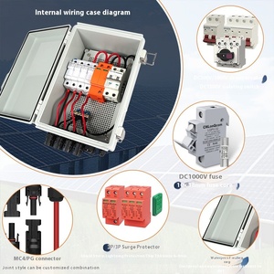 IP66 Photovoltaik DC Combiner <span class=keywords><strong>Box</strong></span> <span class=keywords><strong>4</strong></span> in 1 aus DC500V Kunststoff Solar System Verteiler kasten mit Blitzschutz
