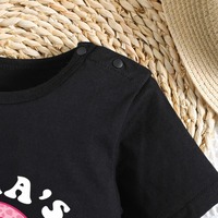 Romper Bayi Unisex Ramah Lingkungan, Bahan Katun, Warna Polos, Pola Dapat Disesuaikan, Bernapas, Lengan Pendek, Kancing Tekan