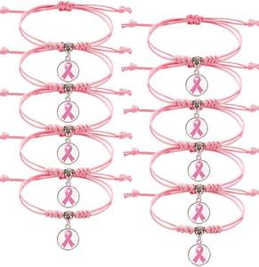 Breast Cancer Awareness Accessories Breast Cancer Ribbon Leather