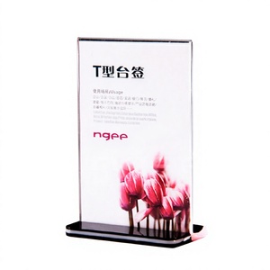 Factory custom laser engrave acrylic display menu <b>stand</b> menu sign rack - Product Image 1