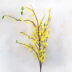 Cành Hoa Nhài Lụa Màu Vàng Nhân Tạo Cành Hoa <span class=keywords><strong>Forsythia</strong></span> Giả Để Cắm Bình Hoa Trang Trí Đám Cưới Văn Phòng Phòng Phòng Sắp Xếp - Product Image 5
