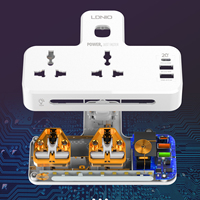 LDNIO SC2311 Prise d'alimentation universelle 2 ports + 1PD + 1 QC 3.0 + 1 USB NIGHT-LAMP EU US UK PLUG Power STRIP Prise murale
