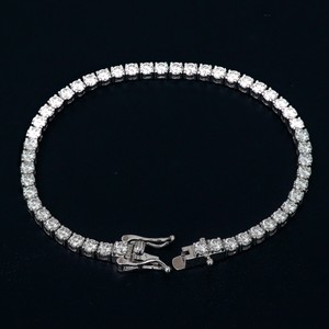 Fine Jewelry 2/3/4/5/6mm 6/7/8 Inches Moissanite 925 Sterling Silver DEF VVSChain Moissanite Tennis Bracelets Men Women Bracelet