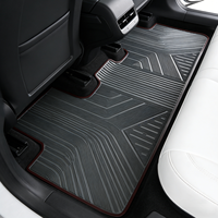 Tapis de voiture de luxe, fabrication automobile, bordure 3D étendue, Tesla Y, ensemble complet, tapis en caoutchouc imperméable, épaisseur 5-10 mm, garantie 1 an