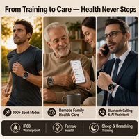 Reloj Inteligente con Llamadas Bluetooth y Batería de Larga Duración, Pantalla AMOLED de 1.43 Pulgadas, Reloj de Salud de Acero Inoxidable, Monitor de Frecuencia Cardíaca, SpO2, Monitor de Sueño, para Negocios