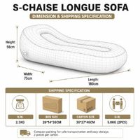 Sofá Inflable Portátil e Impermeable con Reposapiés, Silla de Aire Ligera para Interiores, Exteriores, Camping, Playa y Viajes
