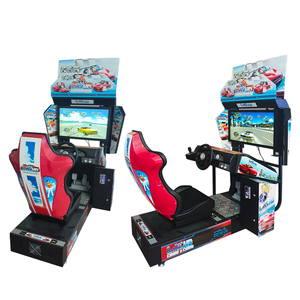 Trẻ em tự động đua xe mô phỏng lái xe Nhựa sắt khung gỗ trò chơi <span class=keywords><strong>Arcade</strong></span> Máy tiền xu hoạt động âm thanh thực tế 1 người chơi 1 năm - Product Image 1