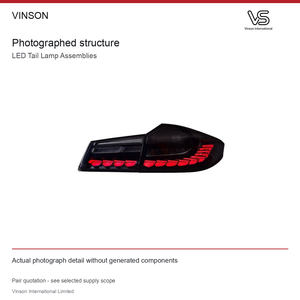 Paires de feux arrière LED pour BMW Série 5 G30 G38, lentille noire et rouge - Product Image 3