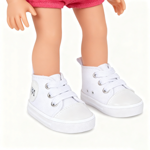 Zapatos de Lona Blancos de 8cm, 9.3cm y 10cm para Muñecas, Accesorios de Moda, Zapatos Económicos para Muñecas <span class=keywords><strong>Reborn</strong></span> Americanas y Africanas, para Damas - Product Image 2