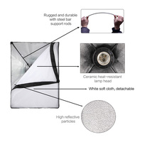 Kit de studio photo, photographie, boîte à lumière 50*70cm avec support d'éclairage, boîte à lumière photo