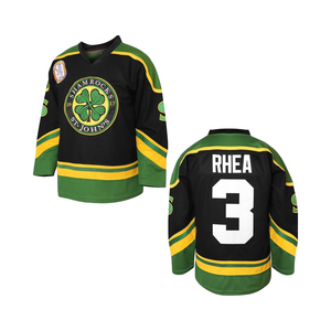 Ross the for BOSS <span class=keywords><strong>Rhea</strong></span> Camiseta de hockey sobre hielo para hombre ST John's Shamrocks Cosido con parche EMHL Blanco Verde Negro - Product Image 1