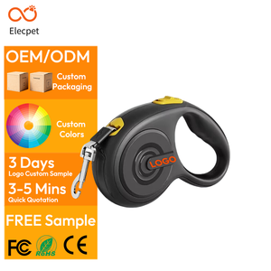 Elepet cane nero che cammina guinzaglio automatico con serratura e Semi Eco Friendly senza groviglio 3 m5m nastro forte medio freno con una mano - Product Image 1