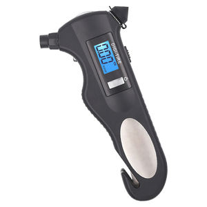 Outil d'urgence automobile 5 en 1, manomètre numérique pour pneus, marteau de sécurité, coupe-ceinture de sécurité - Product Image 1