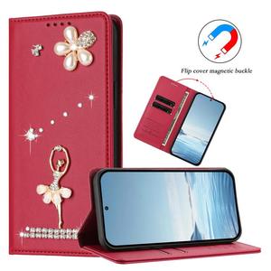 Funda de Teléfono de Cuero Vegano con Diamantes y Diseño de Bailarina para <span class=keywords><strong>Samsung</strong></span> Galaxy <span class=keywords><strong>S22</strong></span> 5G, al <span class=keywords><strong>Mejor</strong></span> <span class=keywords><strong>Precio</strong></span> de Fábrica - Product Image 2