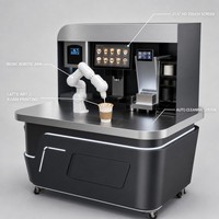 Kios Kopi Robot Barista Lengan Robot AI Mesin Kopi Komersial Latte Art