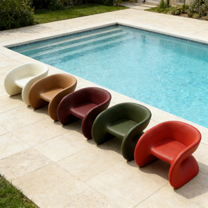 Fauteuils <span class=keywords><strong>de</strong></span> <span class=keywords><strong>jardin</strong></span> colorés, finition mate solide, chaise longue pour villa, bord <span class=keywords><strong>de</strong></span> piscine, balcon, tabouret relaxant, mobilier d'extérieur - Product Image 6