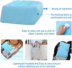 PVC đổ xô nêm Gối bơm hơi di động sưởi ấm Du Lịch Chân phần còn lại chân đầu gối cứu trợ đệm nhẹ nhàng nâng cao chân thư giãn - Product Image 3