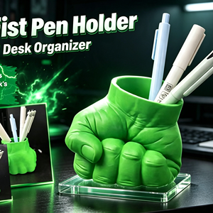 Portalápices con Forma de Puño de Hulk Impreso en 3D, Contenedor de Almacenamiento Creativo para Escritorio, Organizador de Escritorio de PLA, Porta Lápices Decorativo, Regalo - Product Image 1