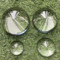 Hémisphère en verre de cristal de décoration de presse-papiers clair haute définition cadeau portable rond