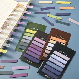 Self-Adhesive Colorful Long Strip <b>Labels</b> Notes 12.5x7cm Paper Page Dividers for Study Office Supplies Back-to-School - Product Image 5