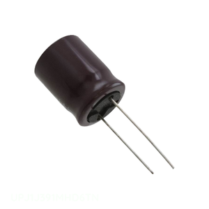 Distribuidor Autorizado: Condensador de Orificio Pasante CAP ALUM 390UF 20% 63V RADIAL TH UPJ1J391MHD6TN 390 uF - Product Image 1