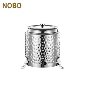 Attrezzatura per Catering, Pentola Elettrica per Zuppa in Acciaio Inox 10L con Motivo Martellato, Scaldavivande - Product Image 6