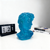 Sculpture Artistique Minimaliste en Résine Transparente Peinte à la Main, Personnages YiDang David, Figurine d'Art pour la Maison, le Bureau, l'Hôtel, la Table