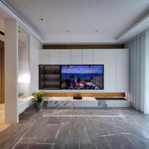 Muebles de sala de estar con diseño de PET dorado moderno personalizado, soporte de TV de madera, gabinete para interiores de dormitorio, apartamento - Product Image 1