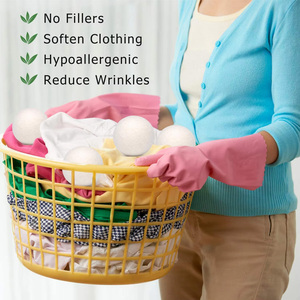 Boules de séchage en laine en gros, alternative au conditionneur de linge pour machine à laver, réducteur de plis, fournitures de nettoyage, gadgets - Product Image 5