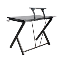 Bureau de jeu d'ordinateur d'éclairage RVB moderne table en métal stable en gros pour bureau à domicile